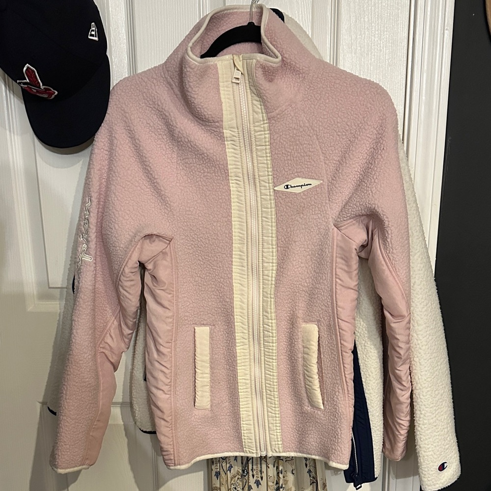 Champion Blush and Ivory Fleece Jacket